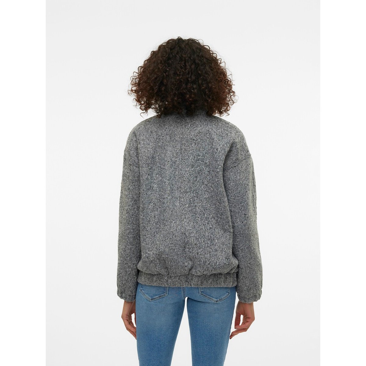 Bomber court, coupe ample gris, VERO MODA