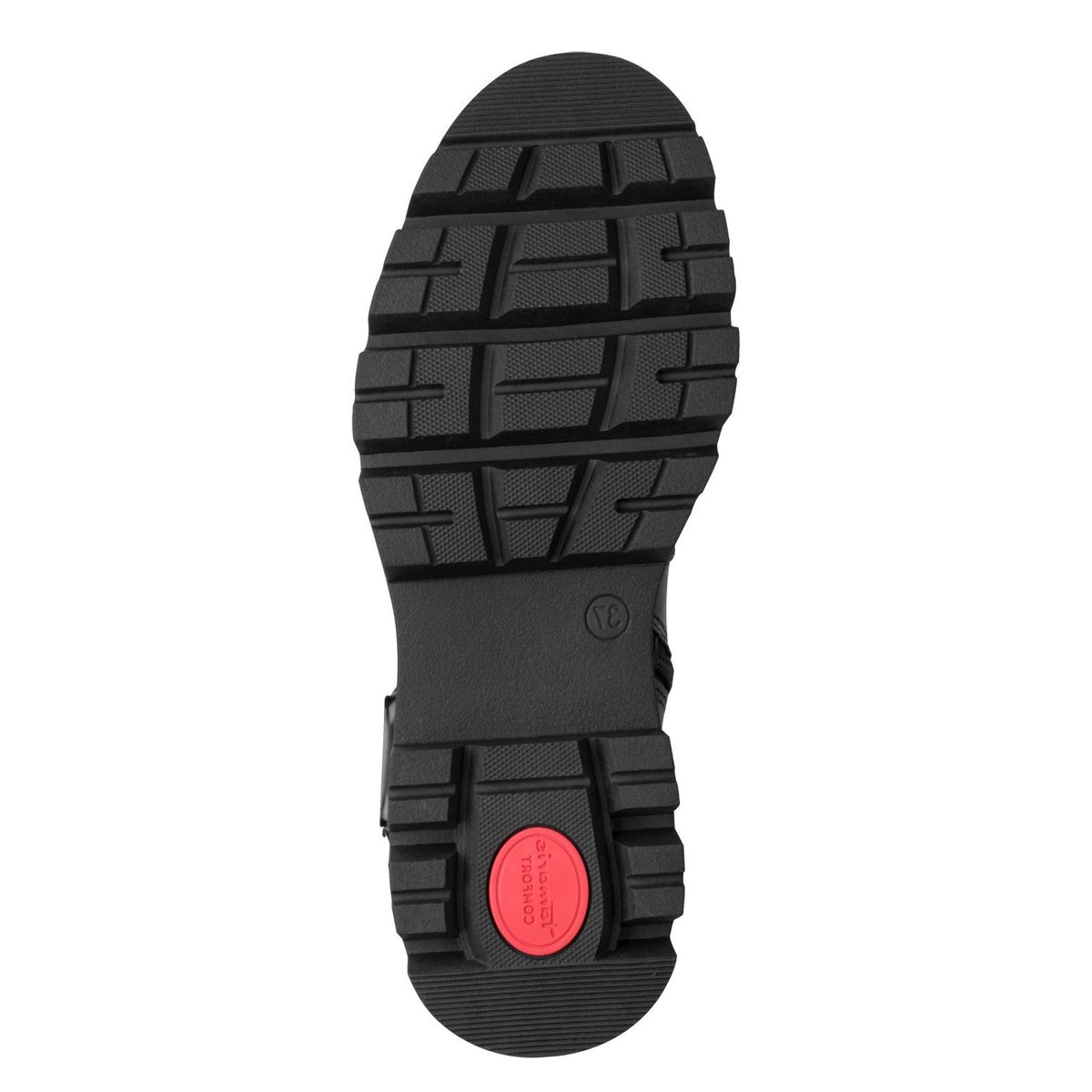 Bottine en cuir noir nappa, TAMARIS
