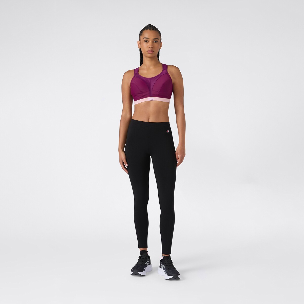 Reggiseno sportivo Active D+ Classic a sostegno estremo melanzana, CHAMPION SHOCK ABSORBER