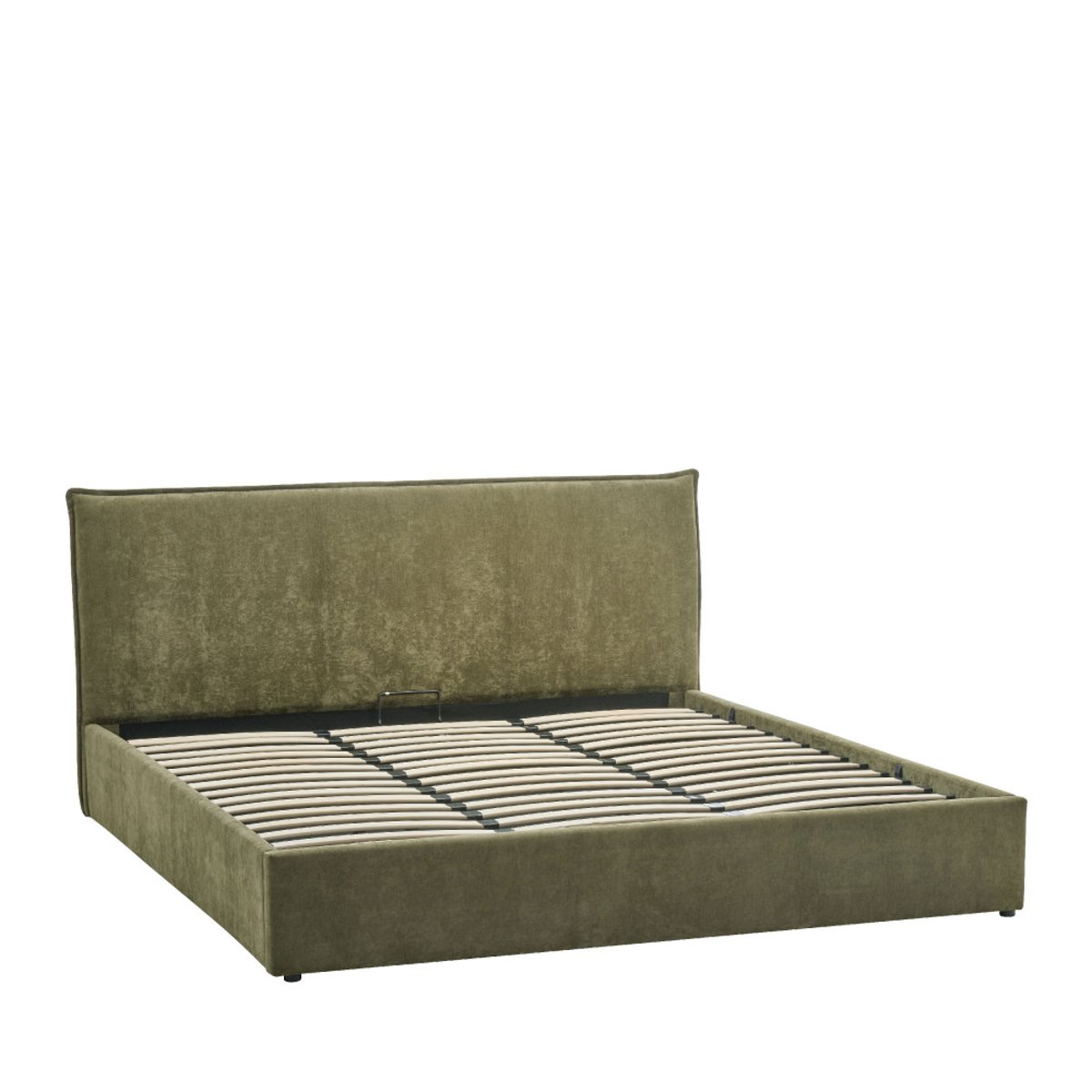 Lit coffre en tissu 180x200cm- CAMA vert, DRAWER