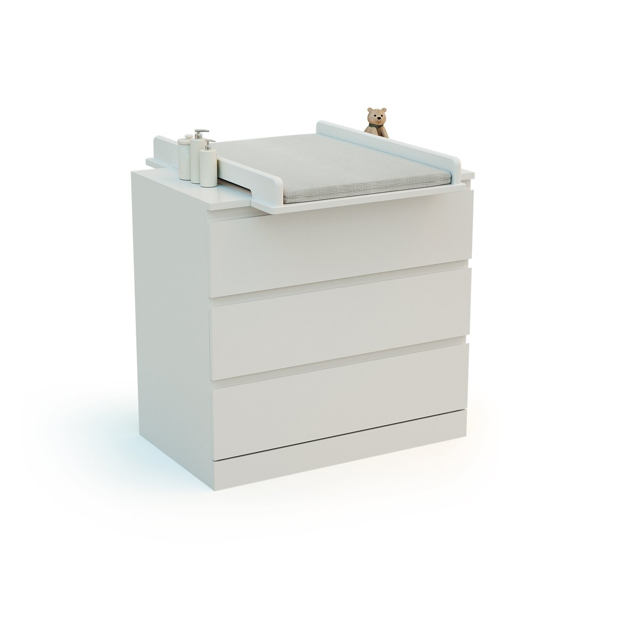 Plan à langer universel pour commode bébé KIRA blanc, JURABABY