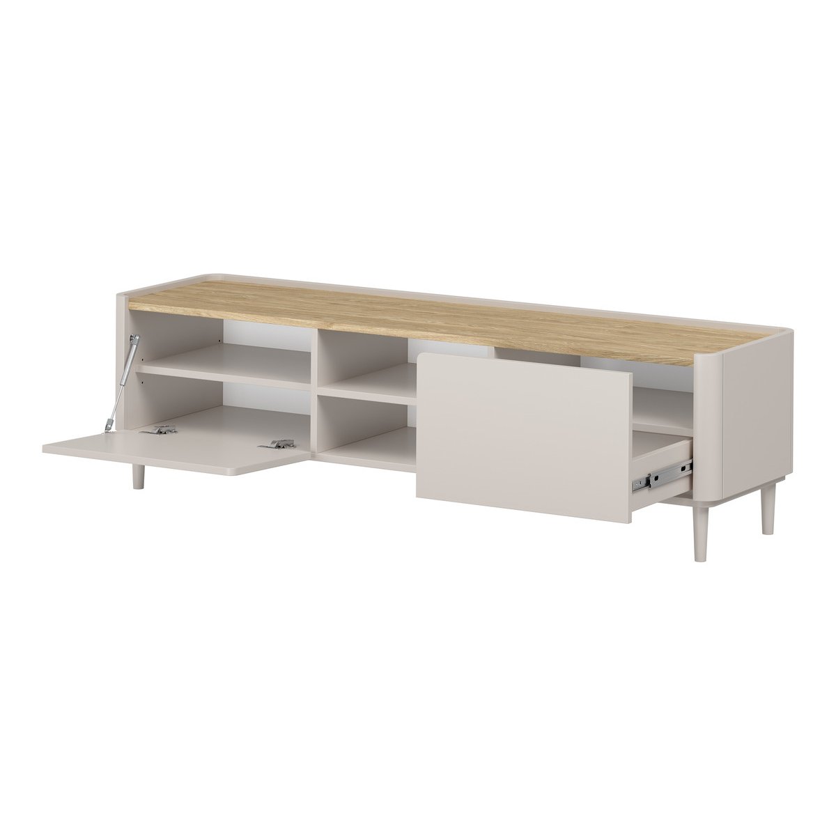 Meuble TV 170 cm , ANYRA beige, BOBOCHIC