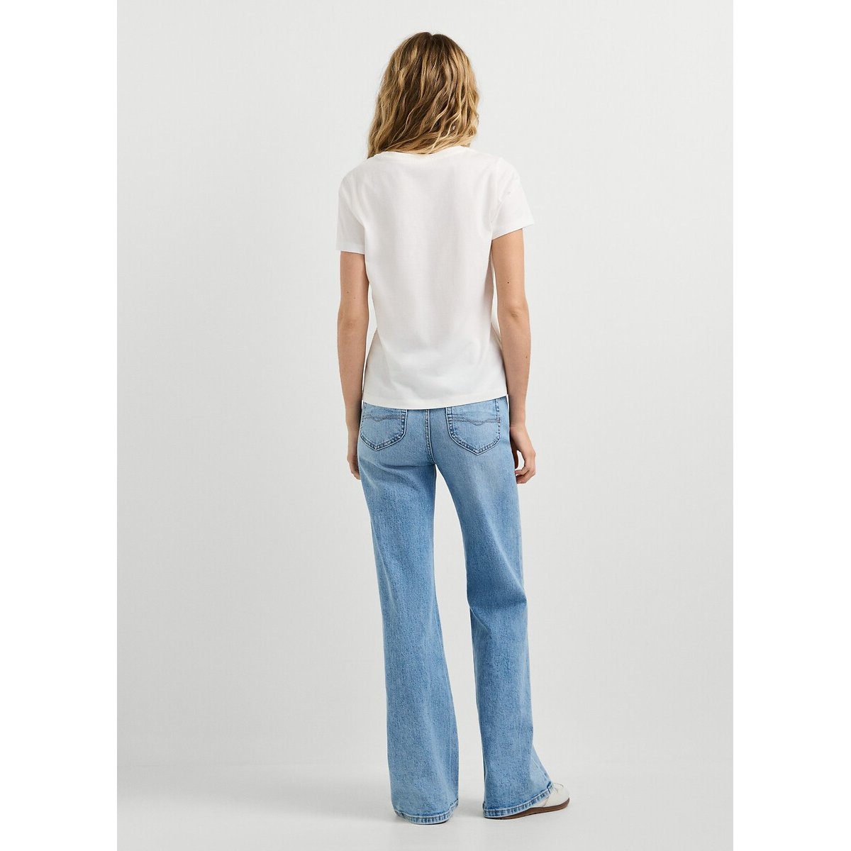 T-shirt manches courtes, col rond blanc, PEPE JEANS