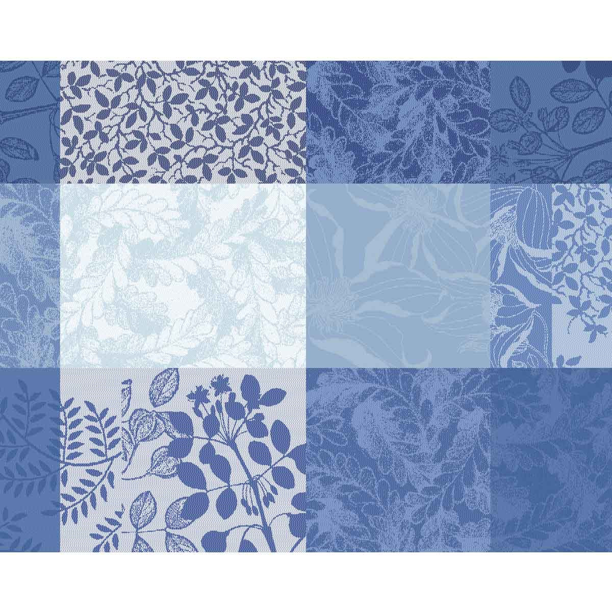 Set pur coton MILLE RAMEAUX bleu, GARNIER THIEBAUT