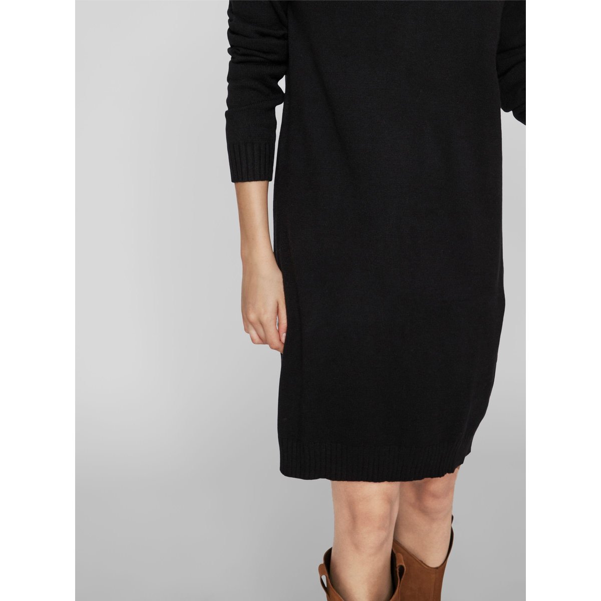 Robe En Maille Manches Longues noir - black, VILA