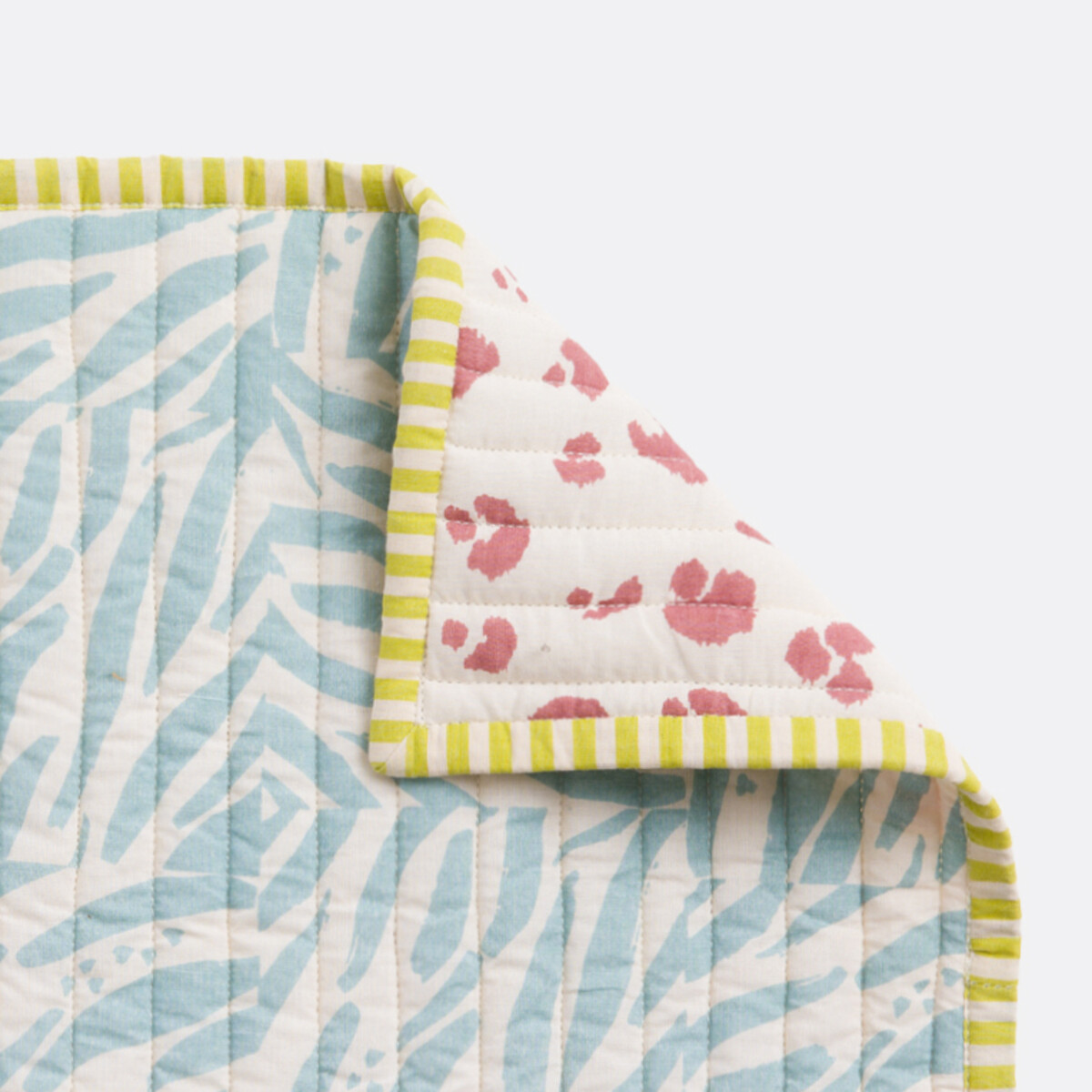Lot de 2 sets de table réversibles, en voile de coton, LEAN imprimé, LA REDOUTE INTERIEURS