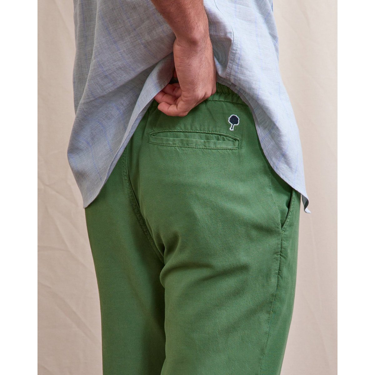 Pantalon élastique DREUILLE vert sapin, FAGUO