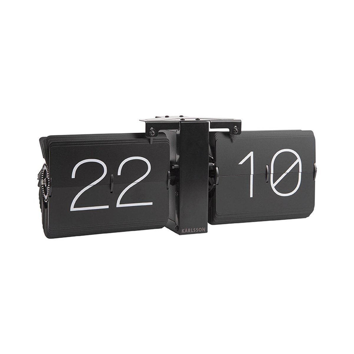 Horloge De Table Acier FLIP KLOK NO CASE noir mat, KARLSSON