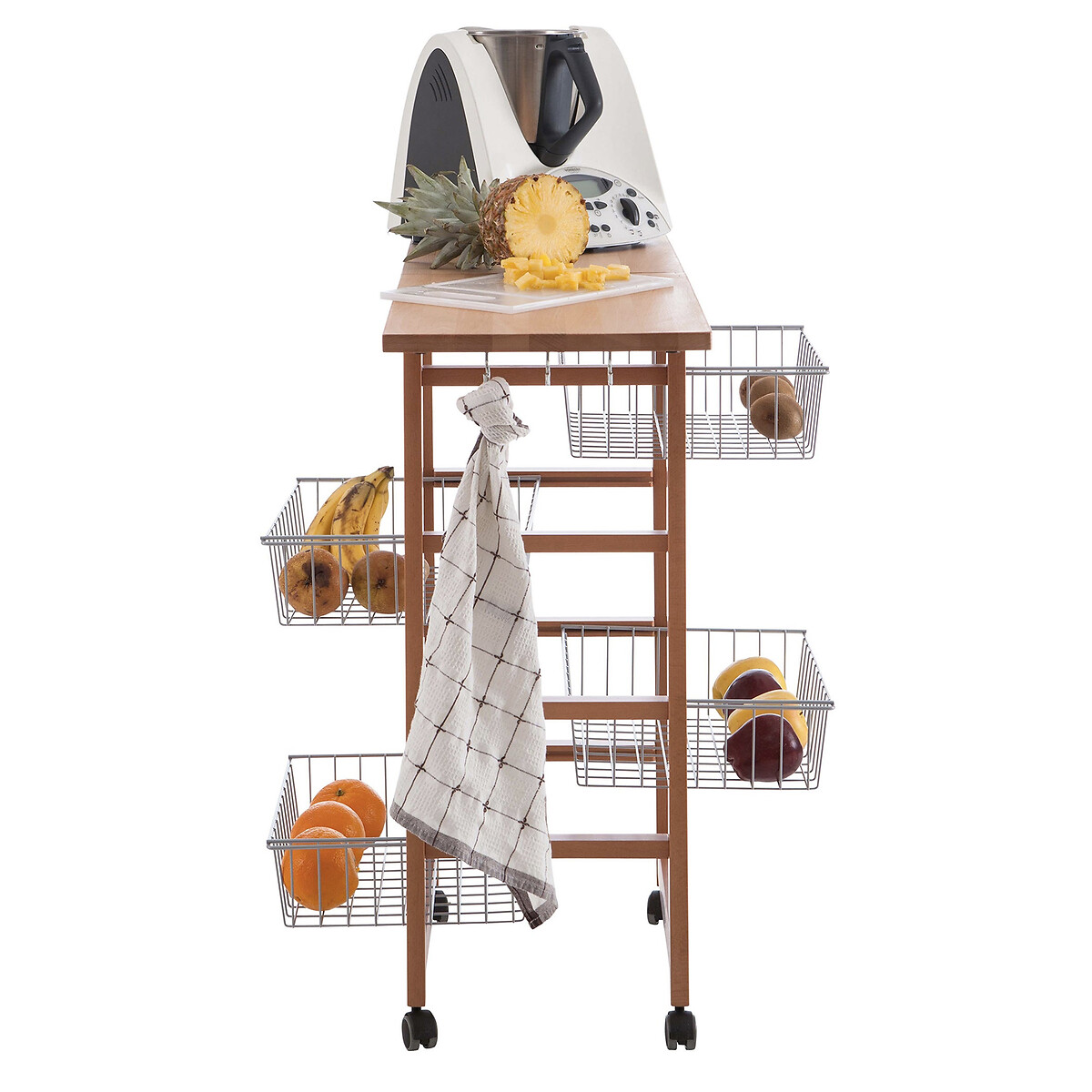 Chariot de cuisine - Extensible bois foncé, EUROPE & NATURE