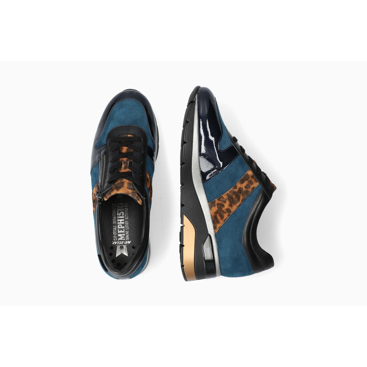 Baskets en cuir ELISIA bleu 7, MEPHISTO