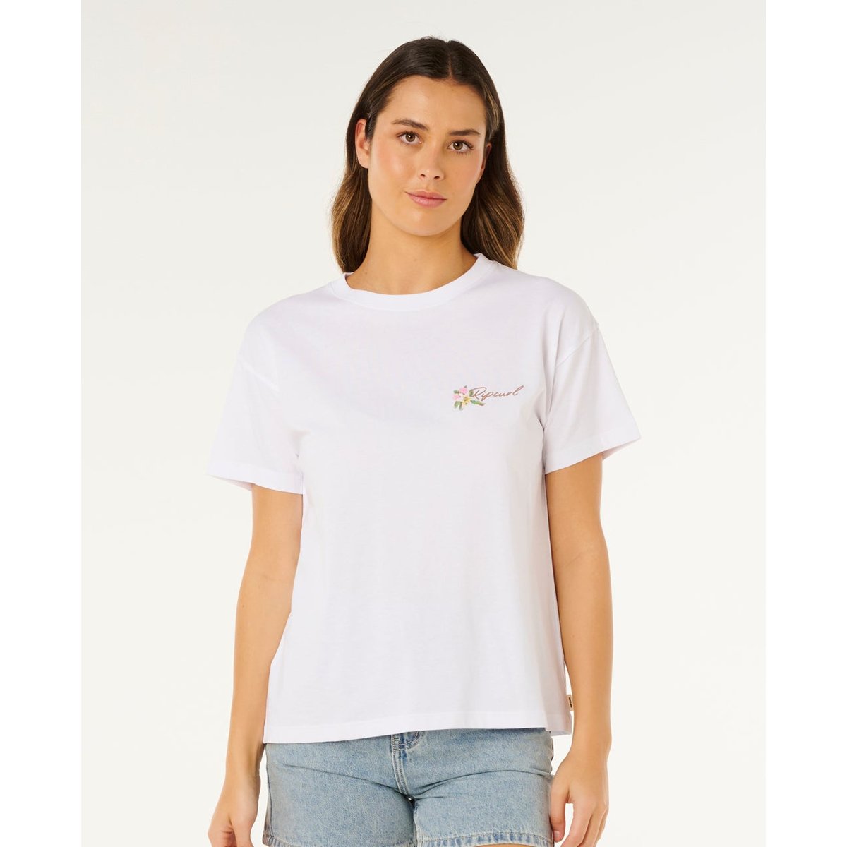 T-shirt à manches courtes Poolside Relax blanc optique, RIP CURL