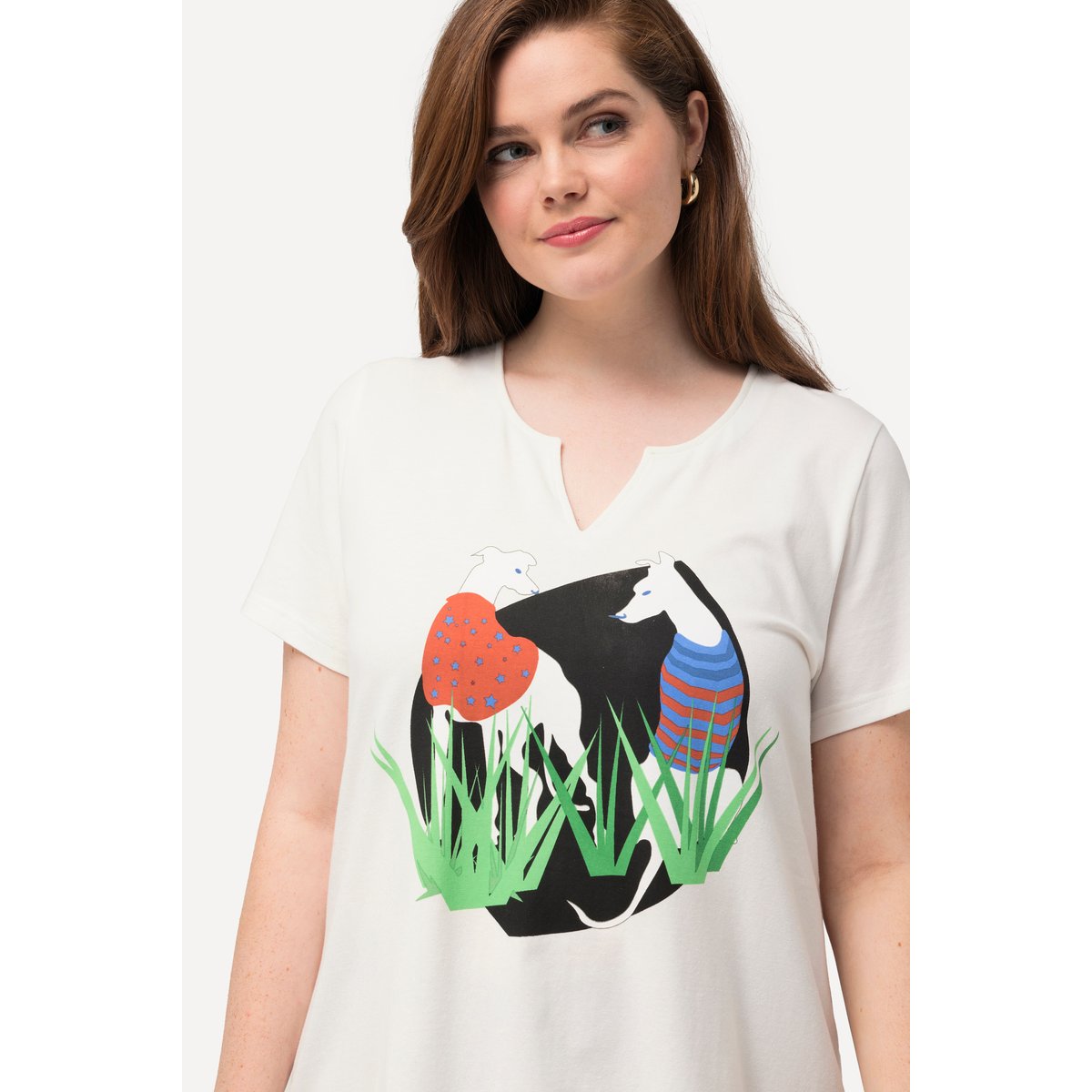 T-shirt à manches courtes blanc neige, ULLA POPKEN