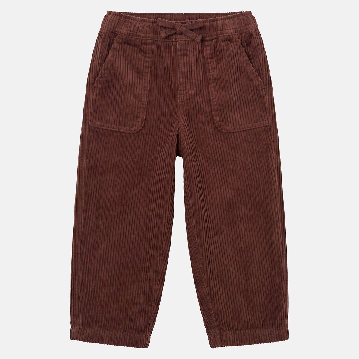 Pantalon jogger en velours doublé marron, LA REDOUTE COLLECTIONS