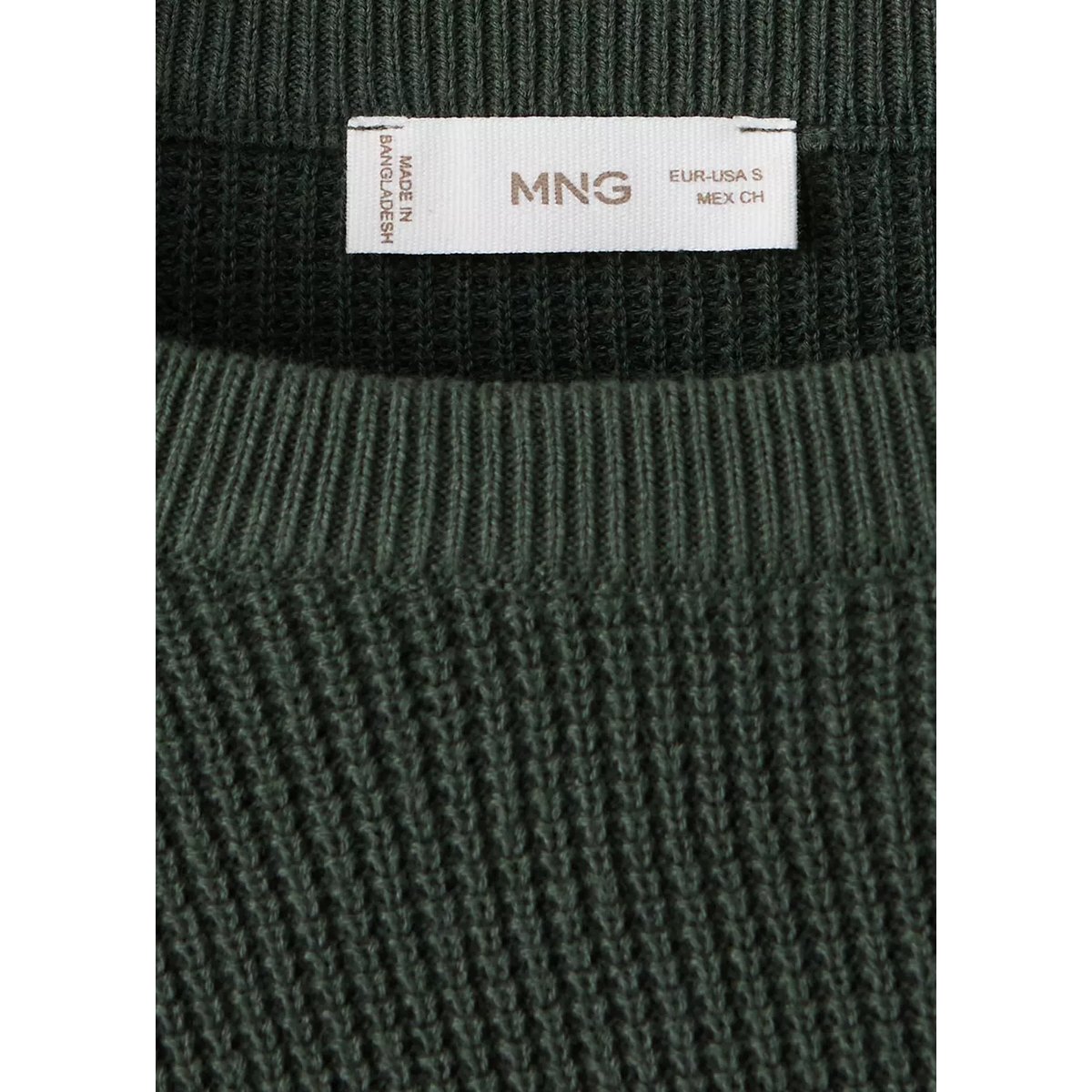 T-shirt en jersey de coton maille fine vert, MANGO TEEN