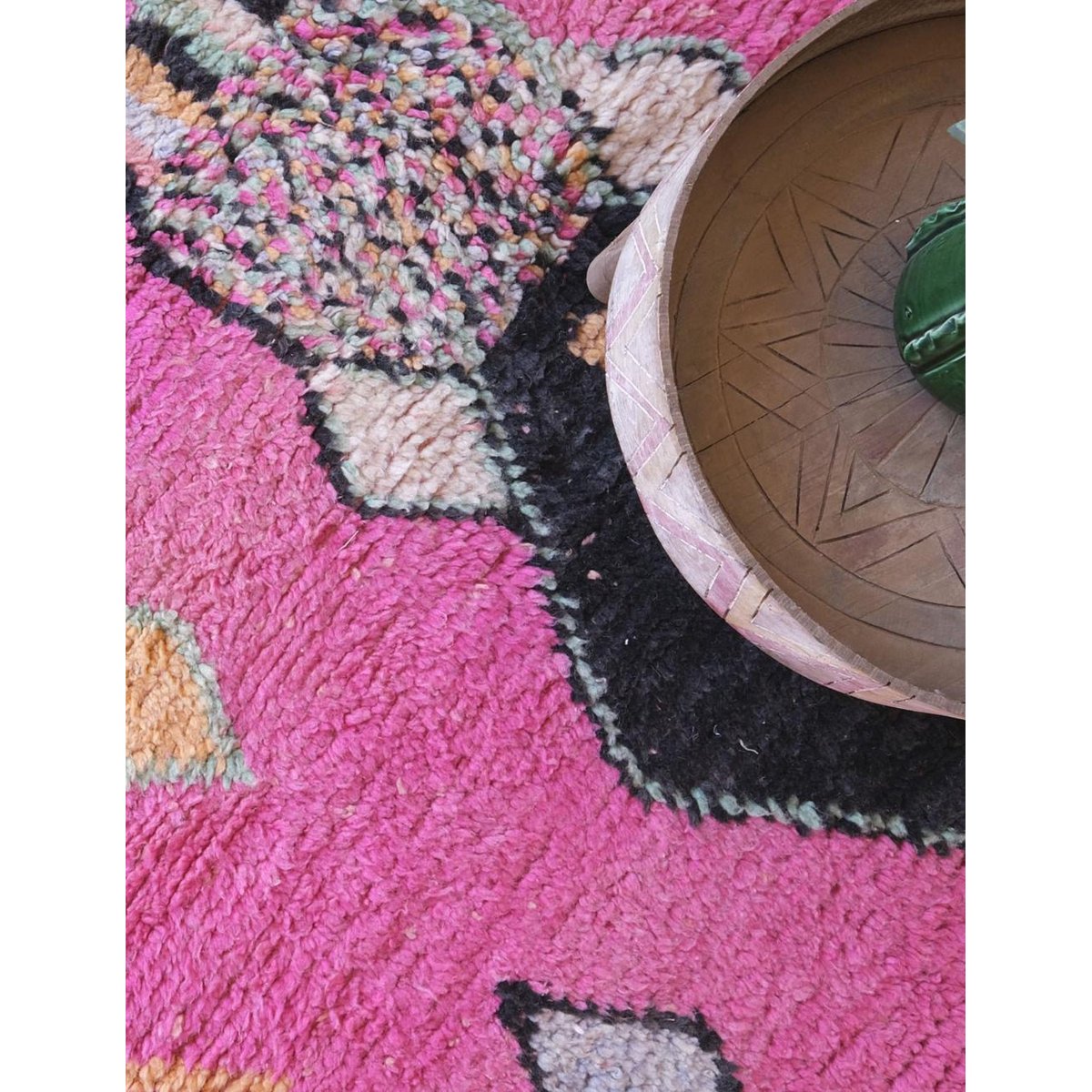 Tapis berbère marocain pure laine 172 x 273 cm rose poudrée, AFK LIVING