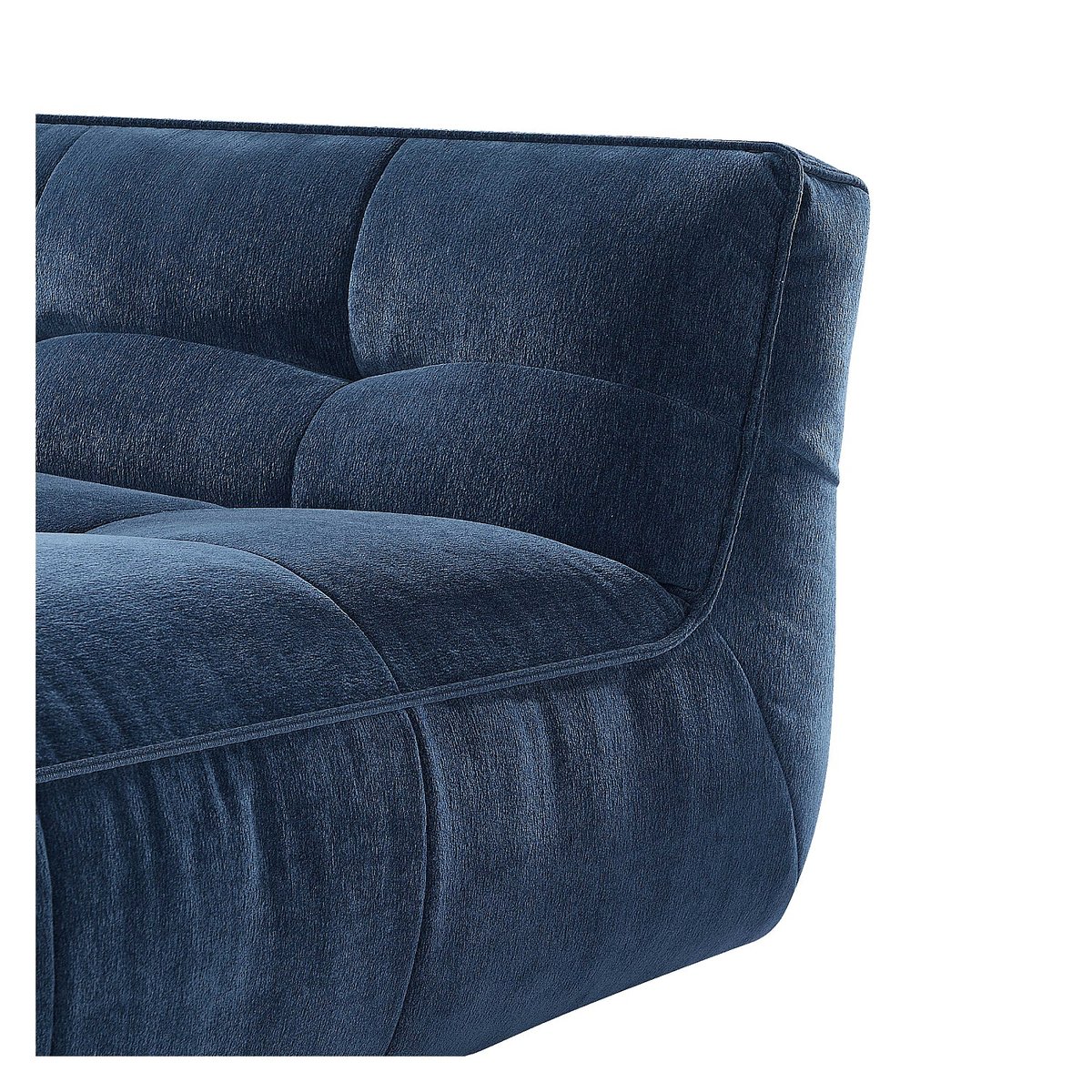 Canapé d'angle gauche en tissu ORIETO bleu, HABITAT