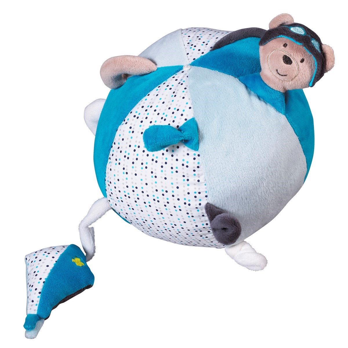 Balle d'activités en velours bleu, SAUTHON