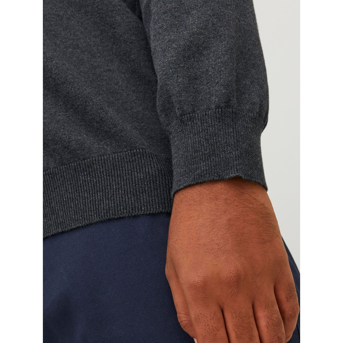 Pull En Maille dark grey melange, JACK & JONES