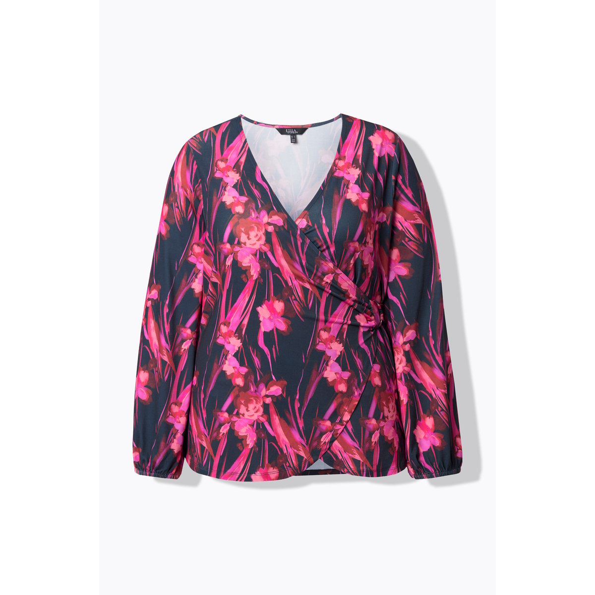 T-shirt à fleurs, esprit cache-cœur marine, ULLA POPKEN