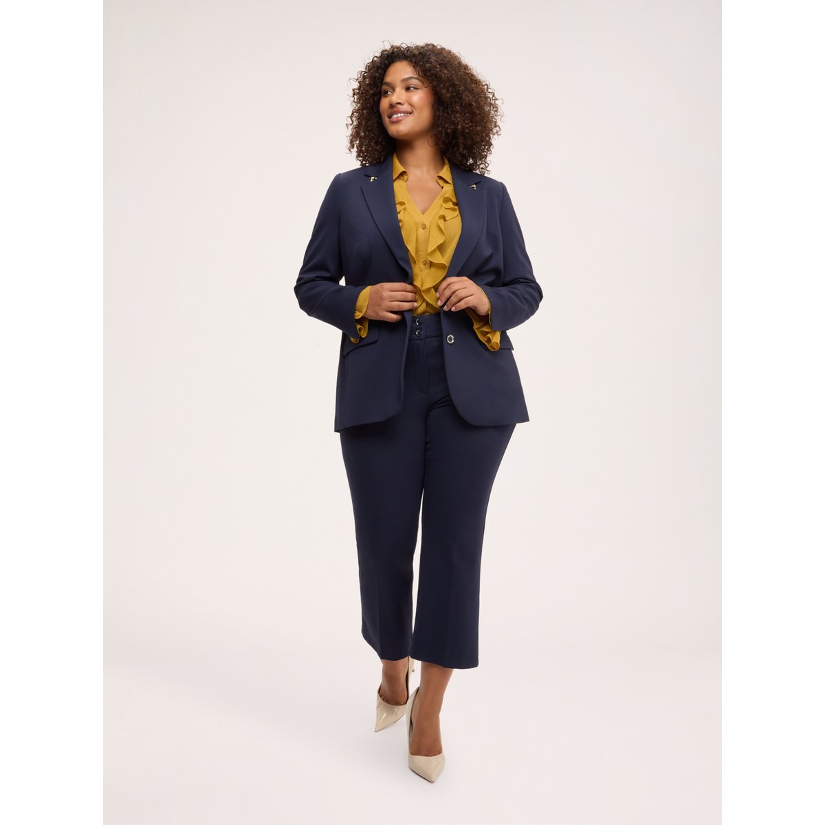 Blazer avec détails métalliques bleu, FIORELLA RUBINO