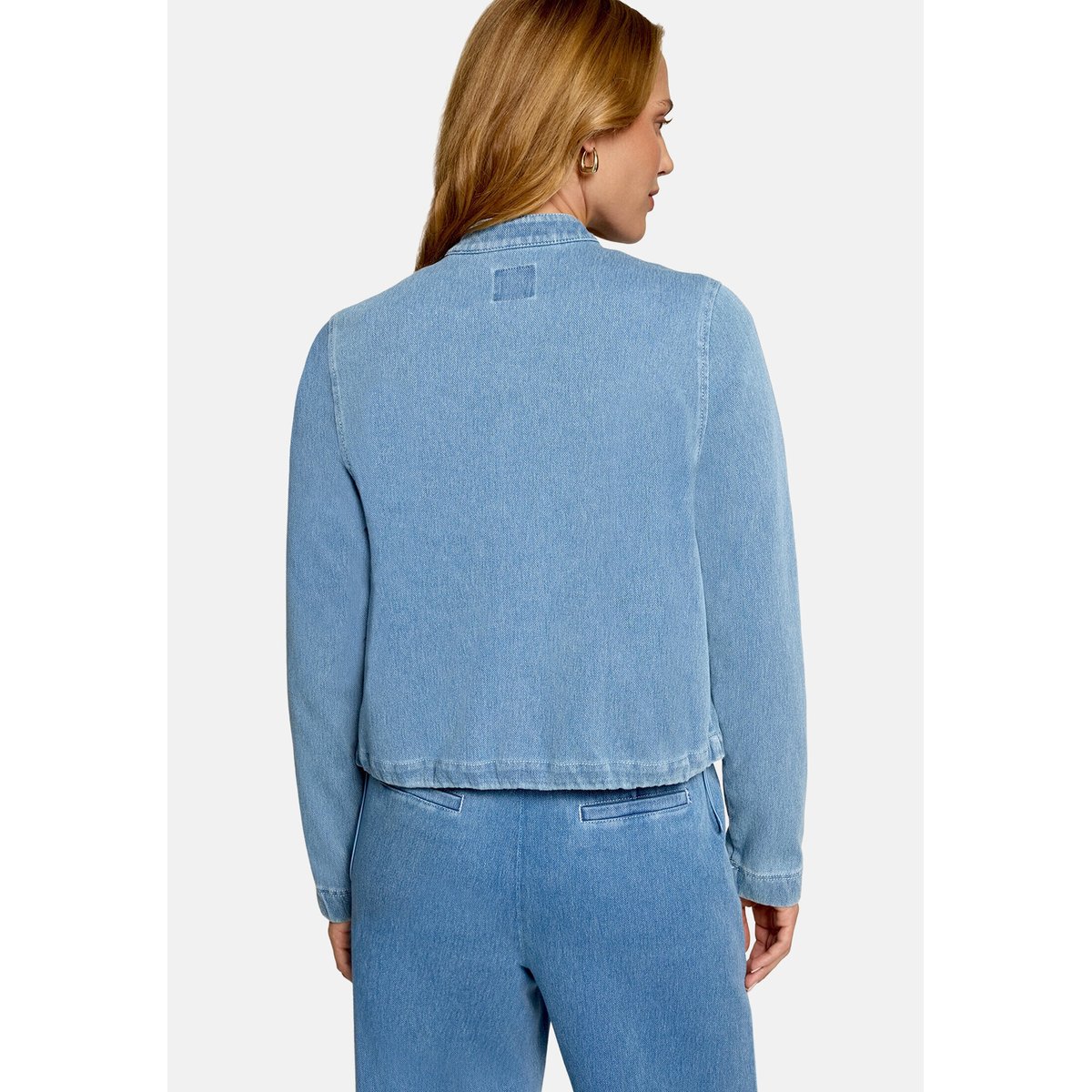 Jeansjacke à fermeture zippée blue denim, ZERO