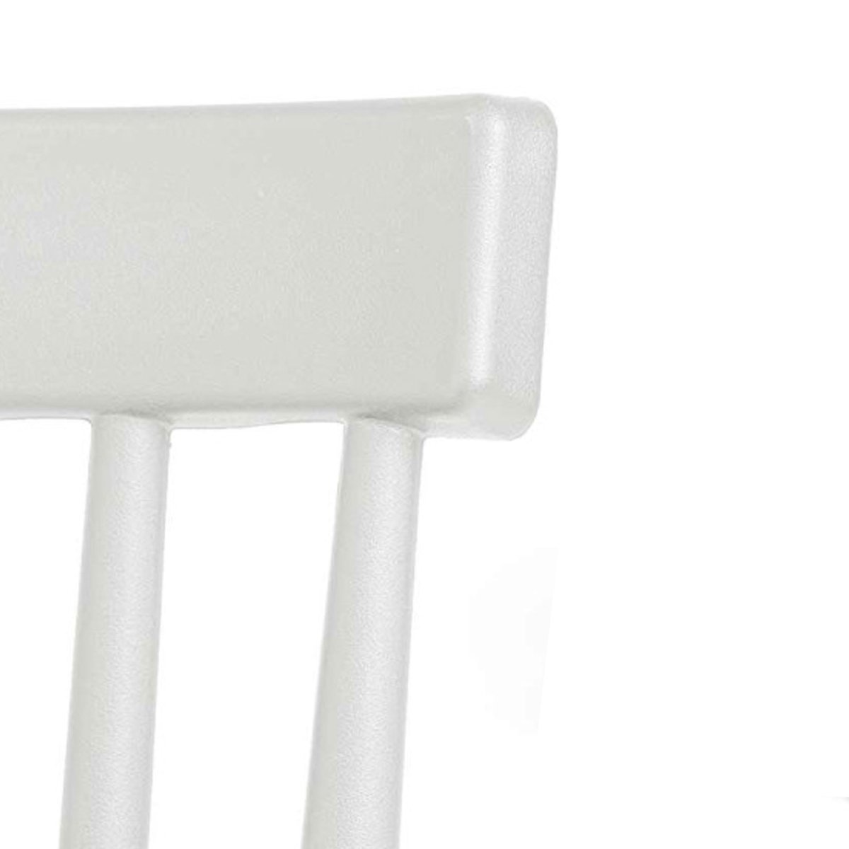 Chaise en plastique blanc barreaux empilable 45x42x81.5cm blanc, WADIGA