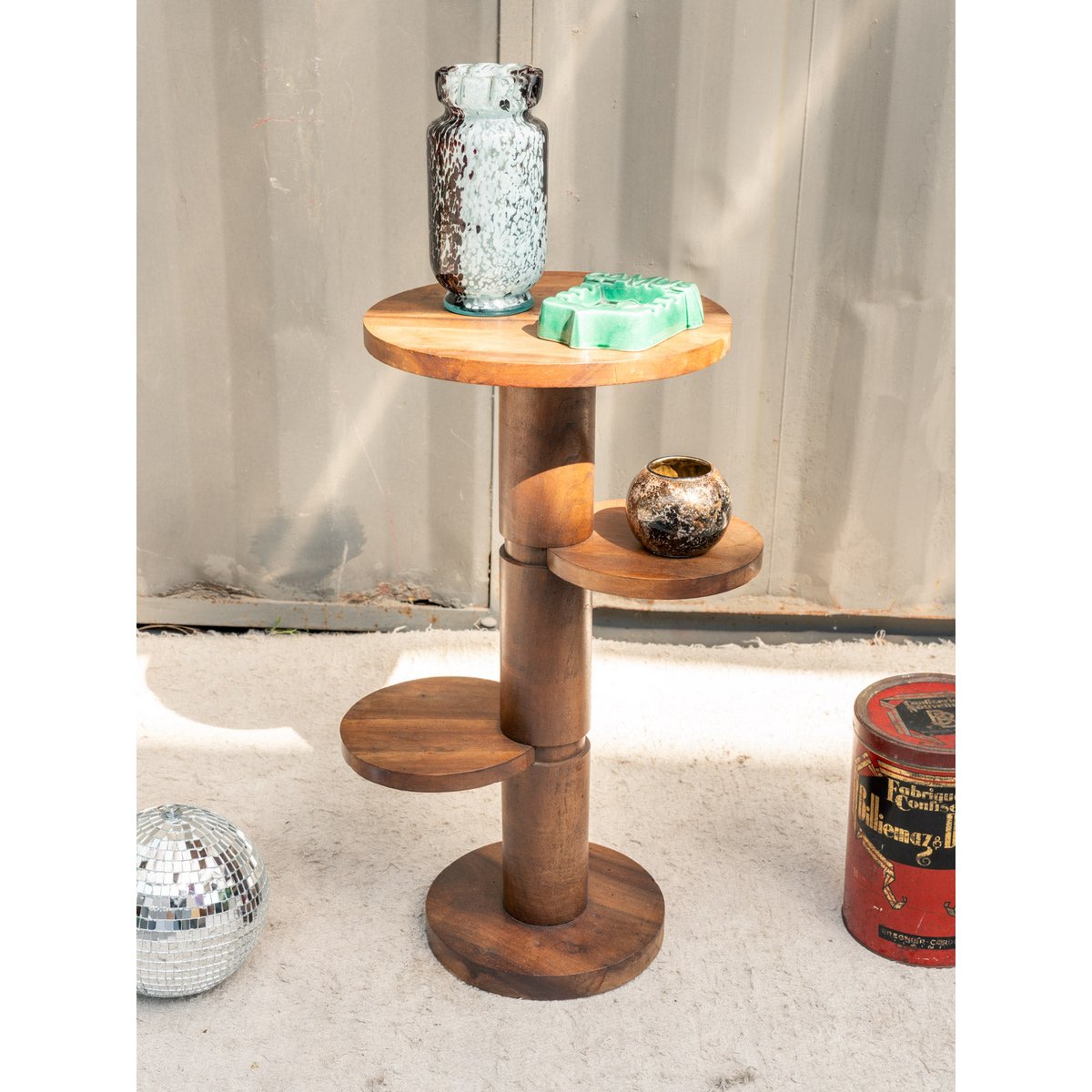 Sellette en bois Francine N°1088 - Bon état bois foncé, DEBONGOUT