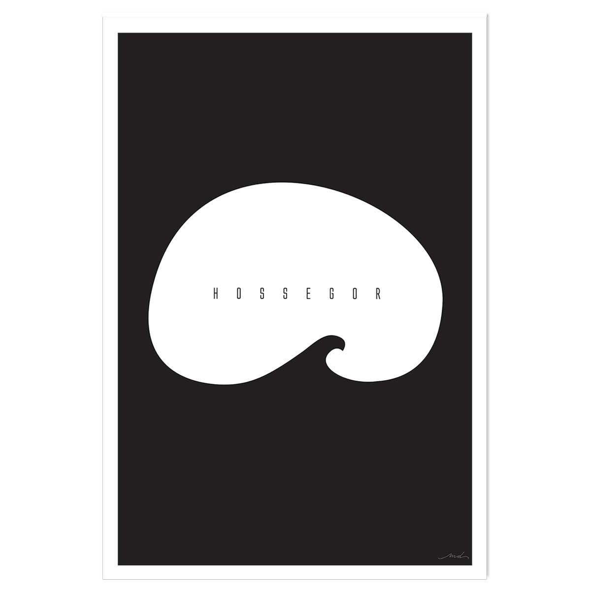 Affiche minimal hossegor affiche seule, HEXOA