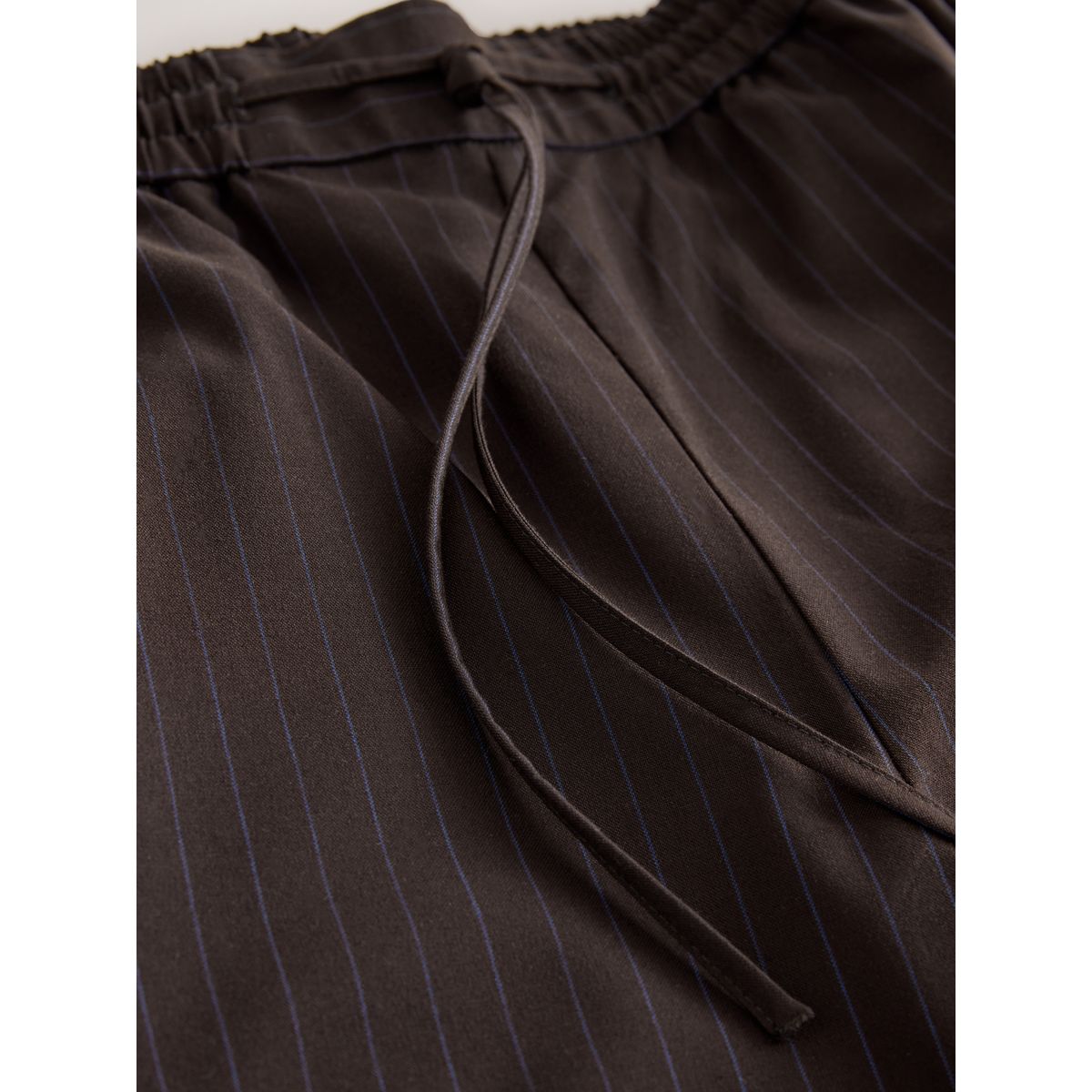 Pantalon large à rayures latérales rayures marron chocolat, NEXT