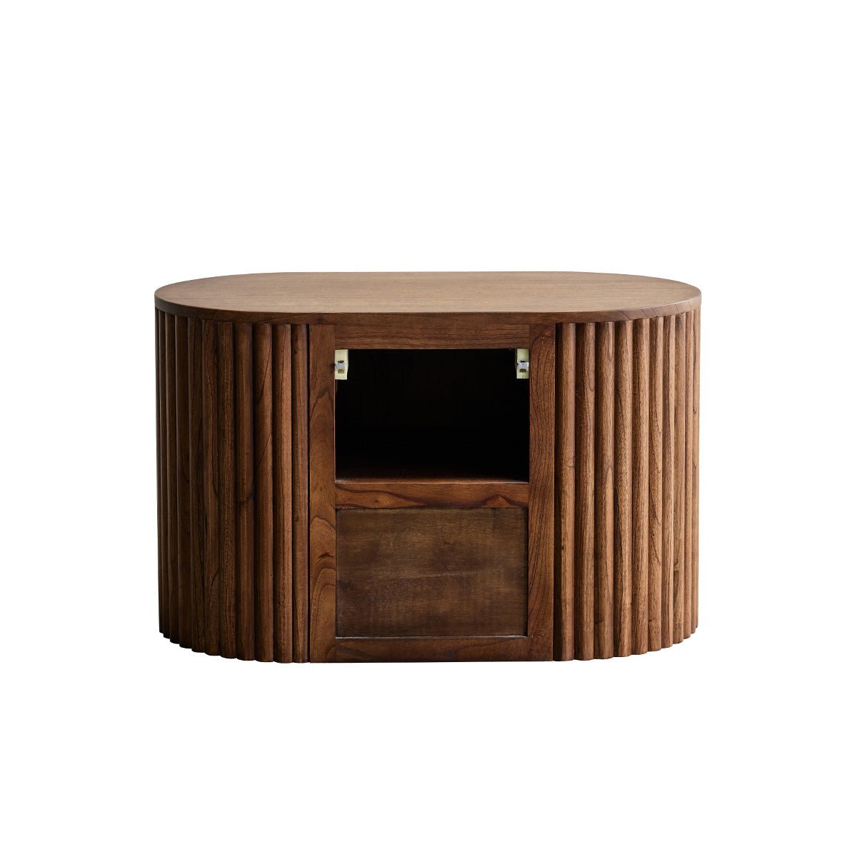 Meuble sous vasque en bois massif 90 cm TRINIDAD marron, BERAH GETAH