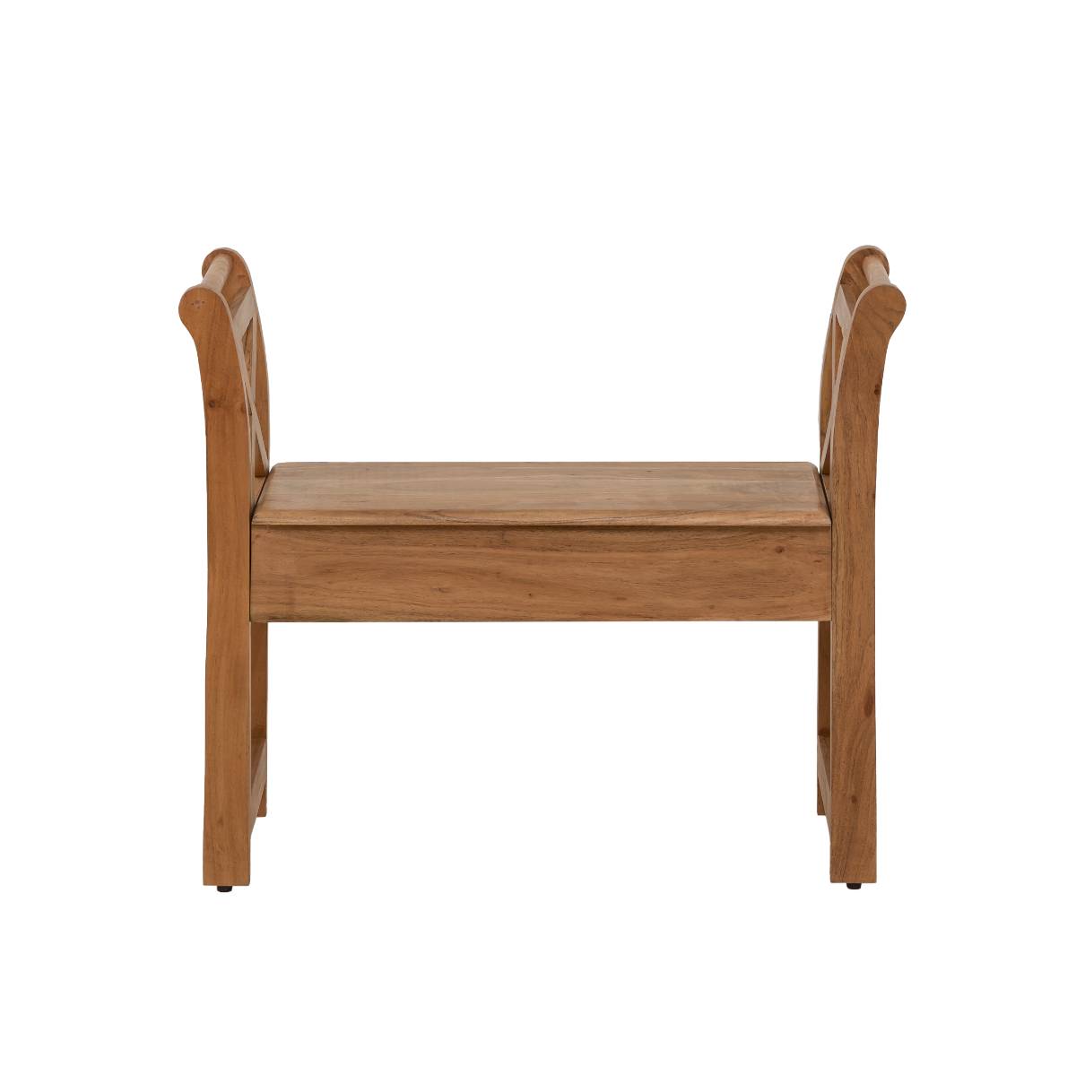 Banc en bois d'acacia ISOLDE bois foncé, MADE IN MEUBLES
