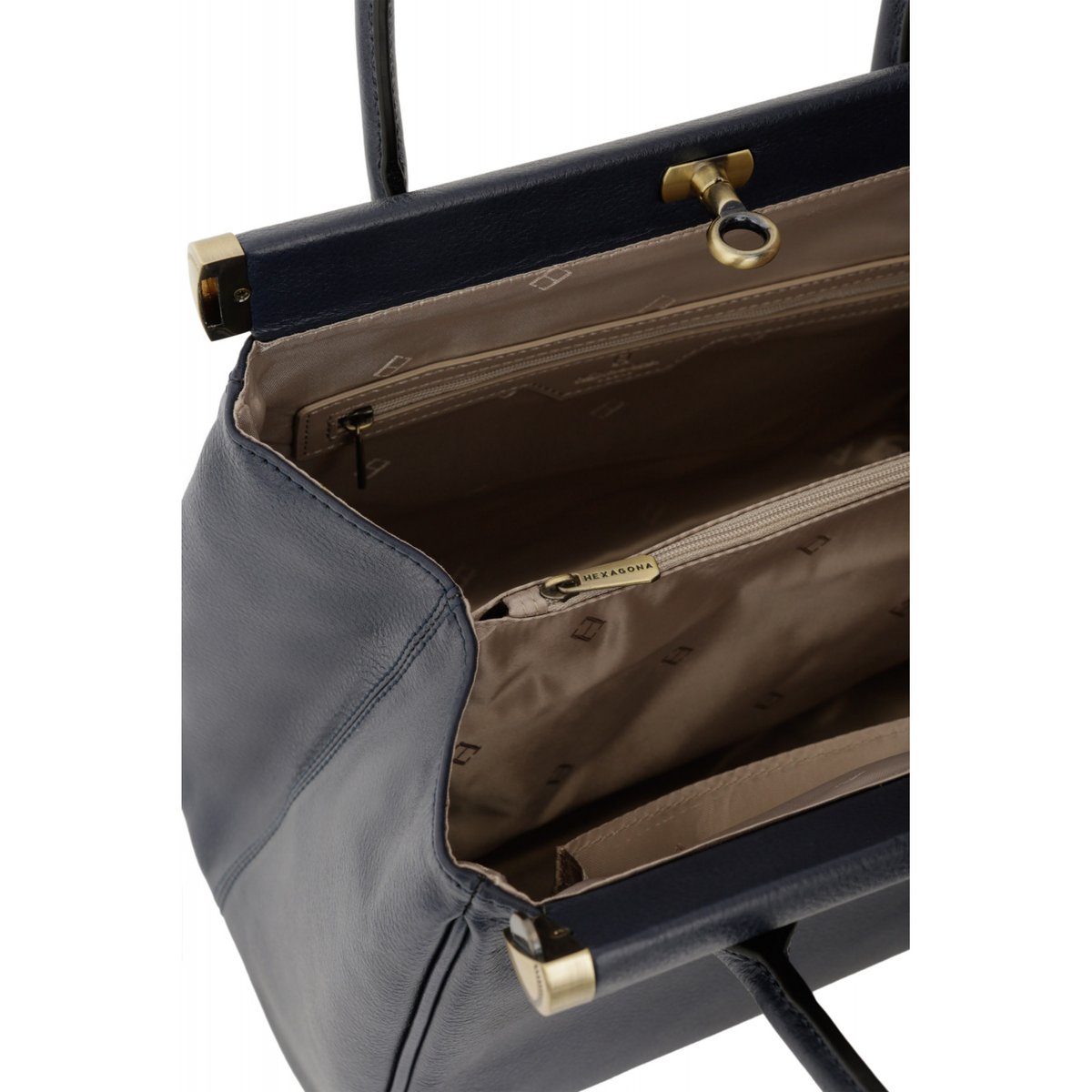 Sac porté main 2 poignées  RÉPUBLIQUE bleu marine, HEXAGONA