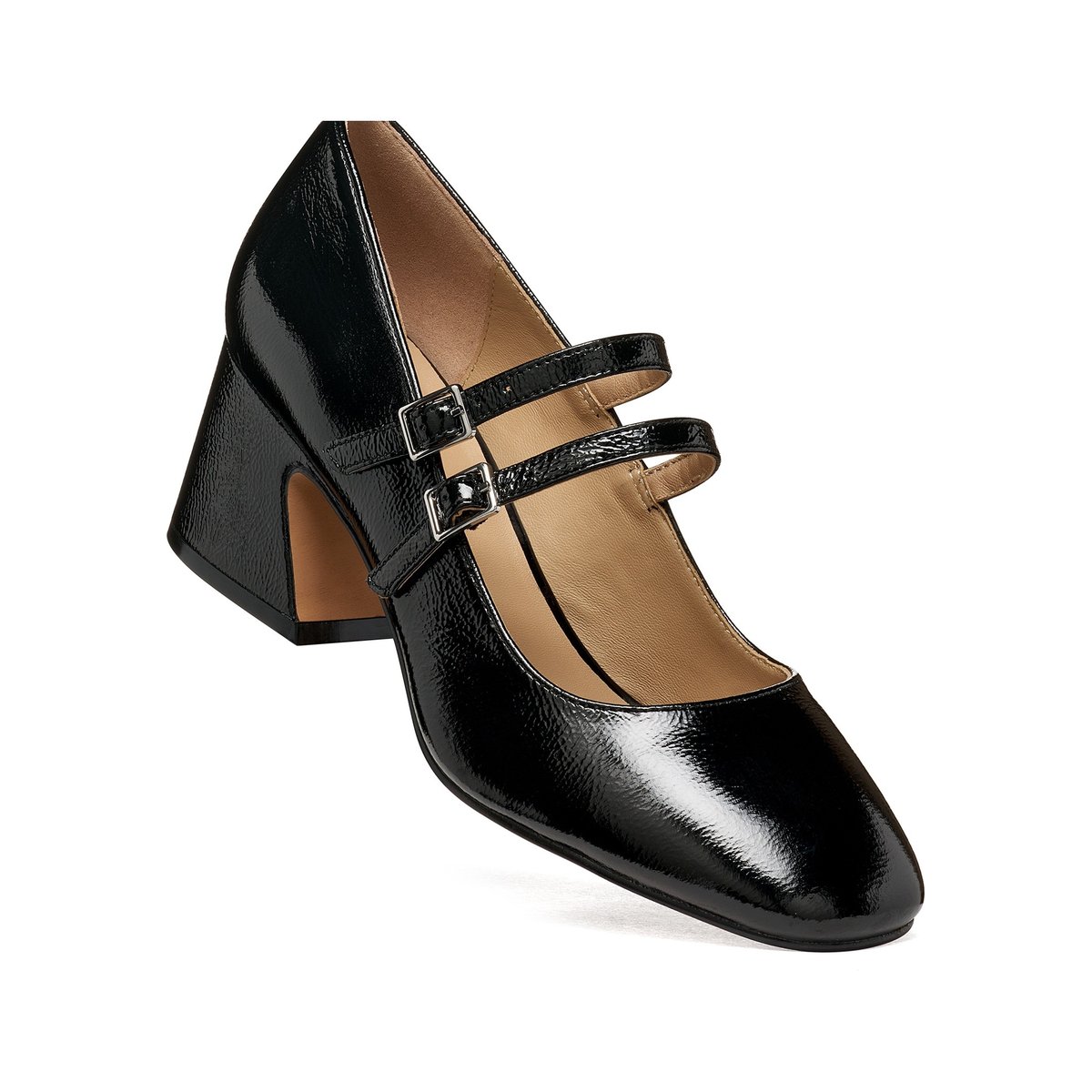 Babies en cuir à talons, KALIDINE noir, GEOX