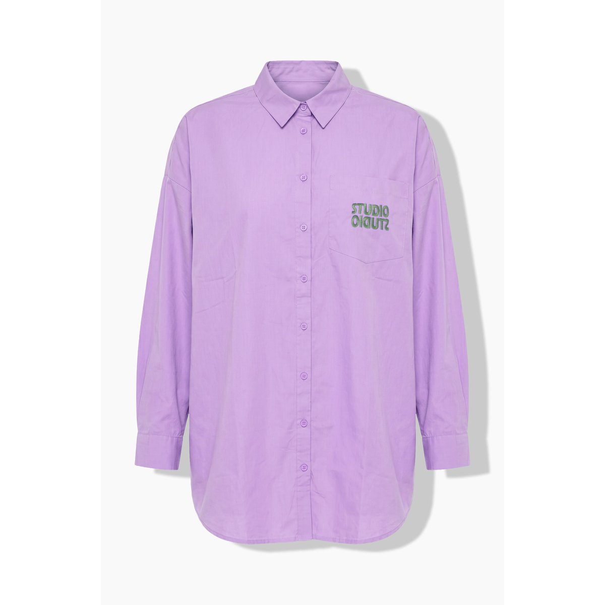 Chemisier oversized avec broderie sur la lilas, STUDIO UNTOLD