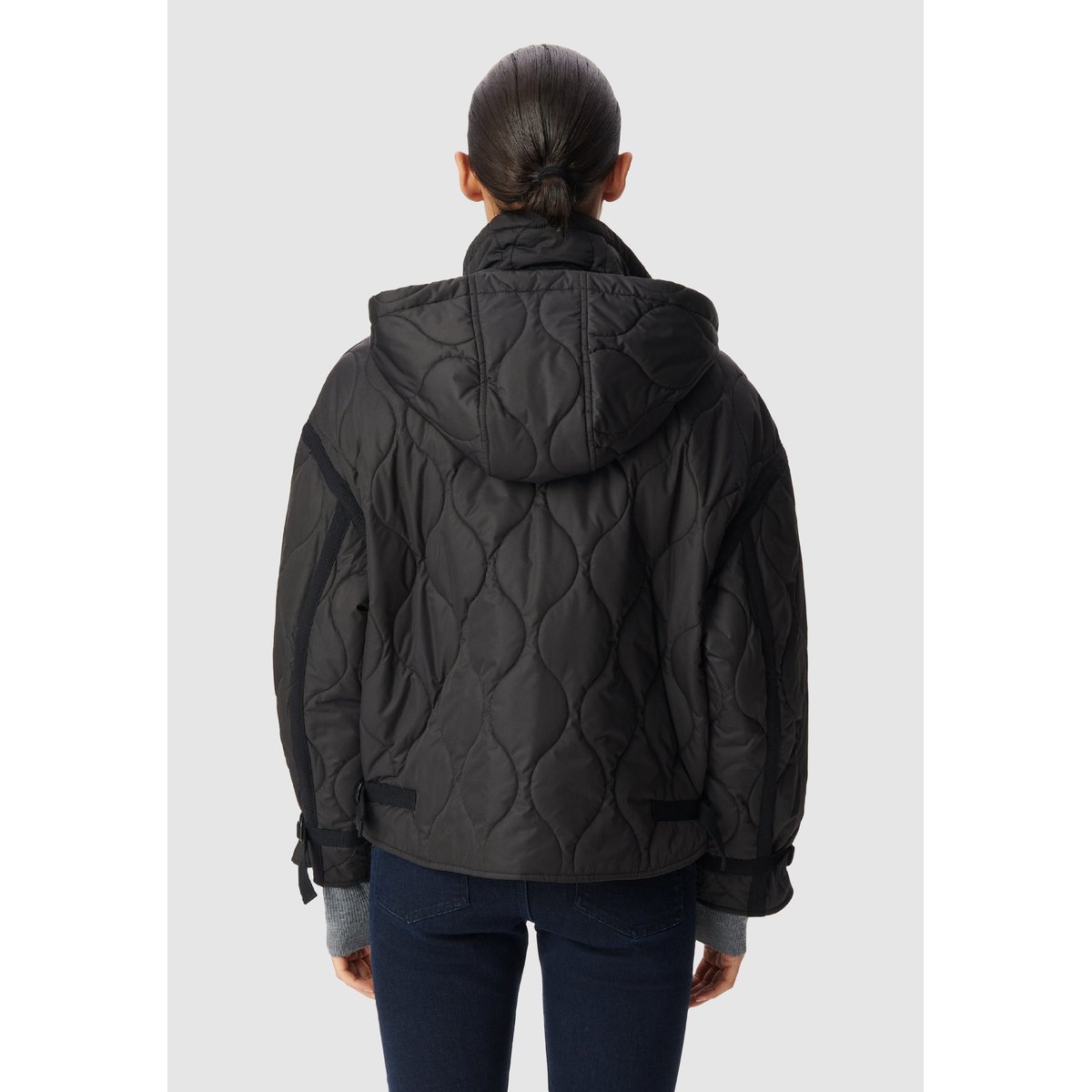 Doudoune matelassée capuche amovible noir, IKKS