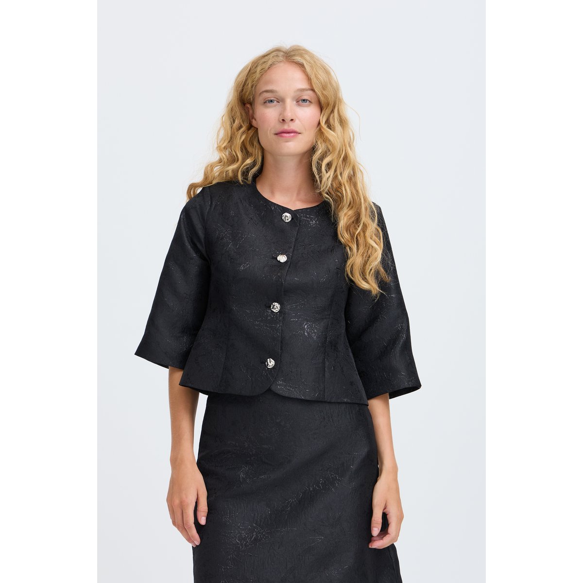 Veste noir bydrea shine floral, B.YOUNG