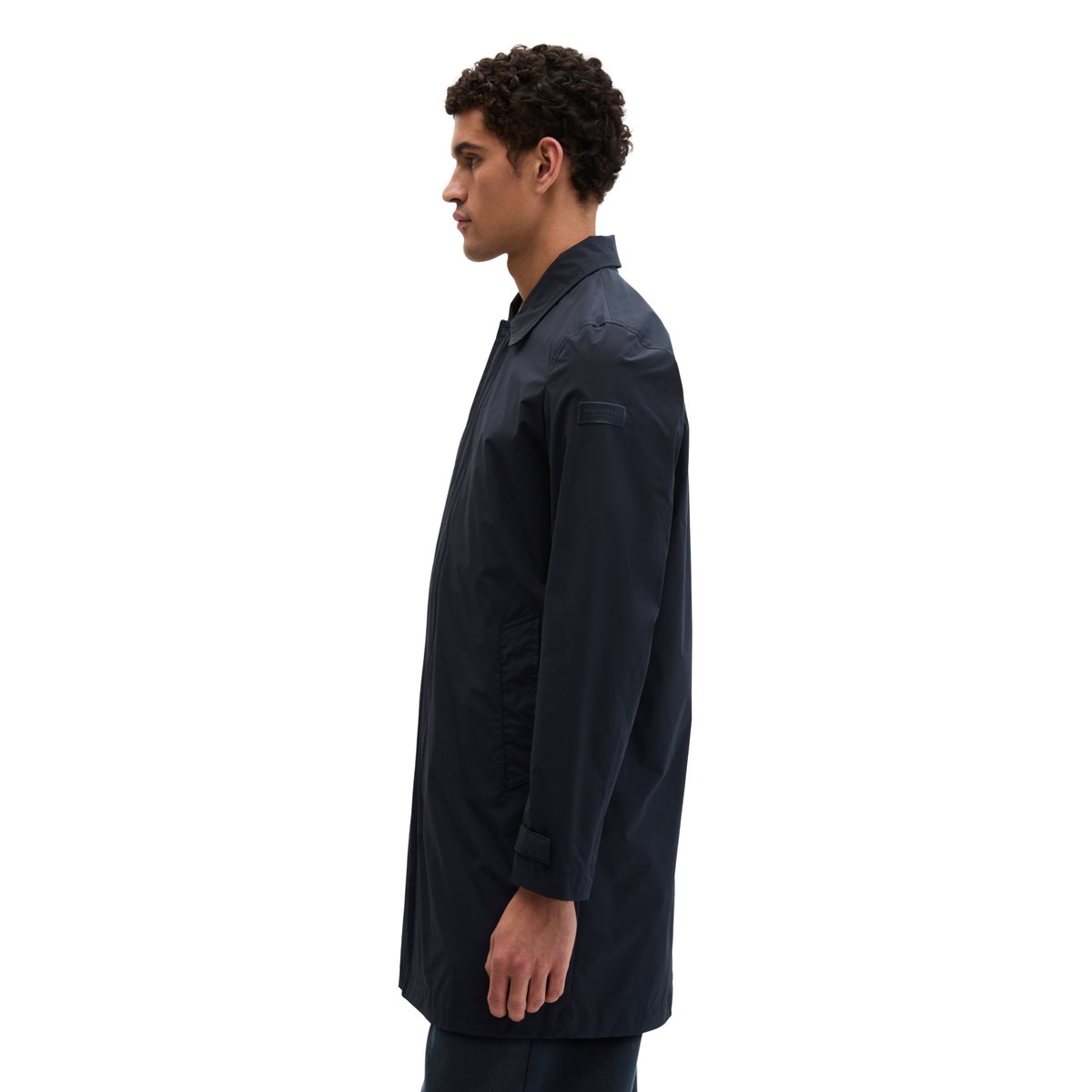 Manteau court regular en polyester recyclé bleu foncé, MARC O'POLO