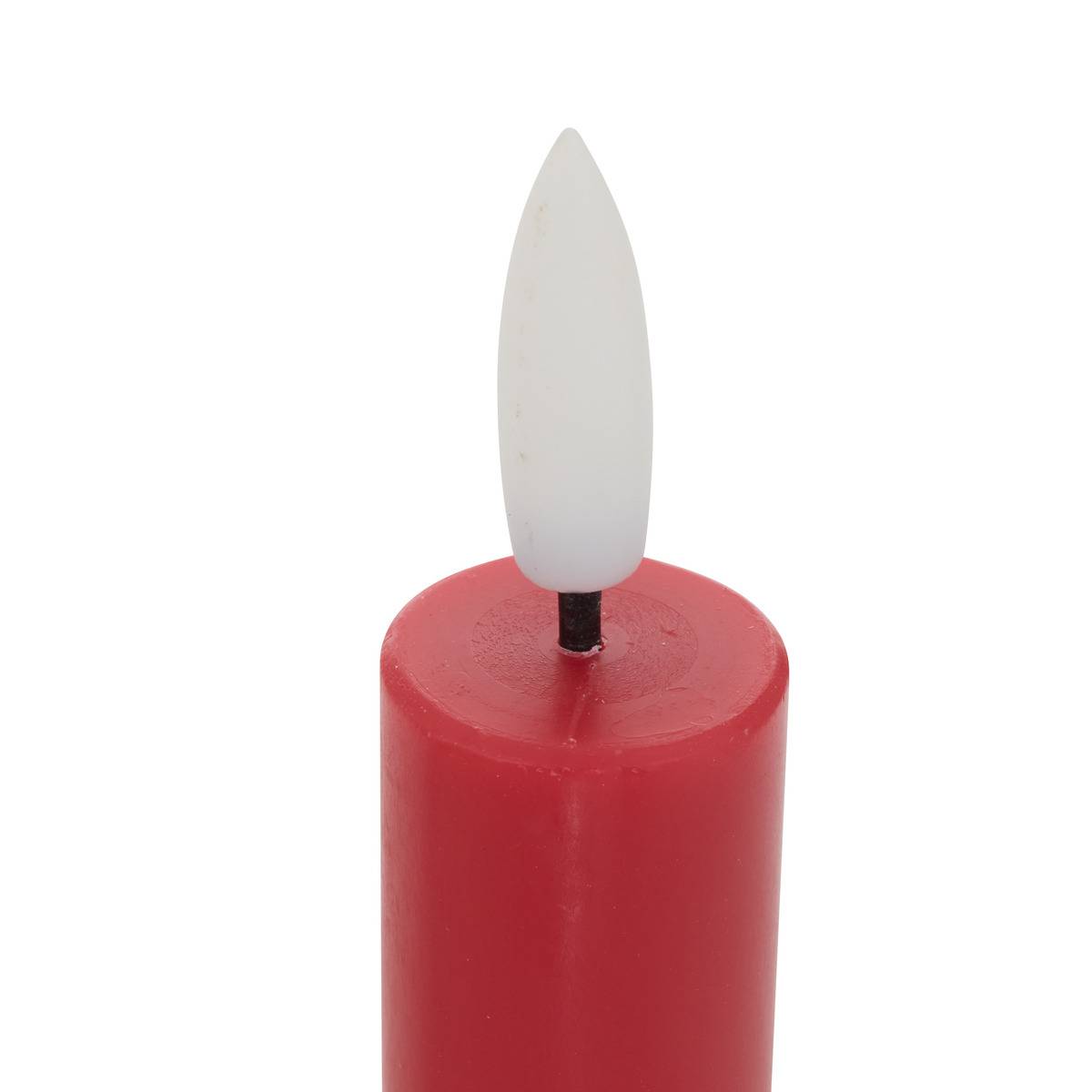 Lot de 2 bougies LED Lupa bâton rouge rouge, ATMOSPHERA