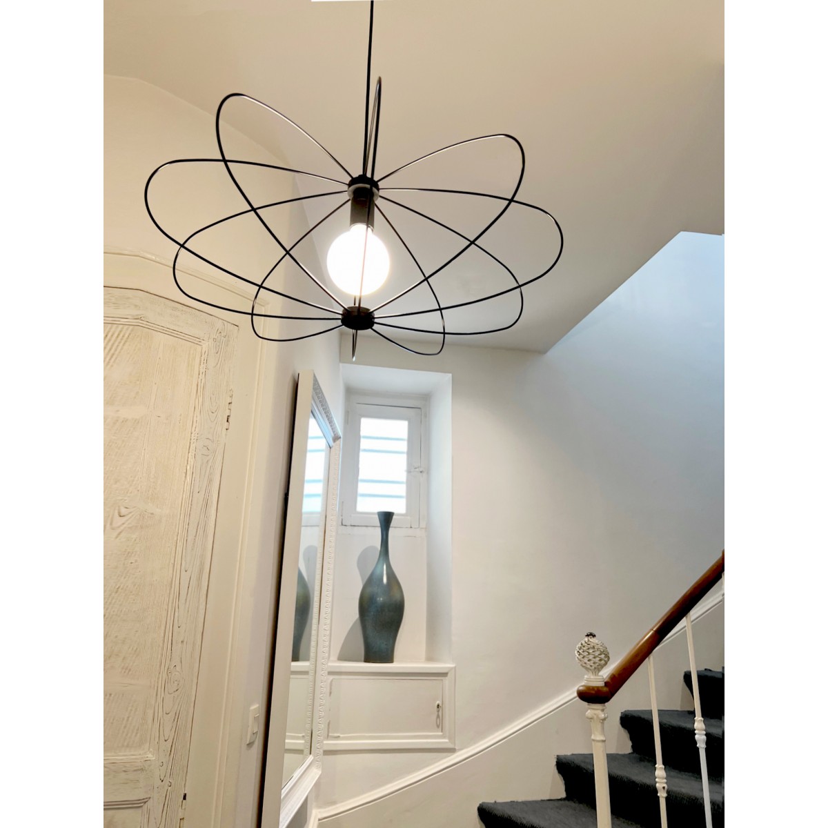 Suspension filaire ovale, SFER noir, GERARD LAMY