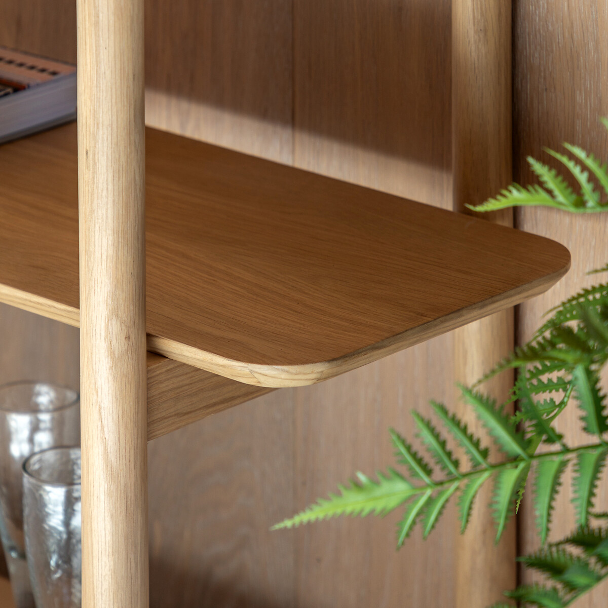 Hale Natural Wood Open Display Shelving Unit oak, ÉDITÉ