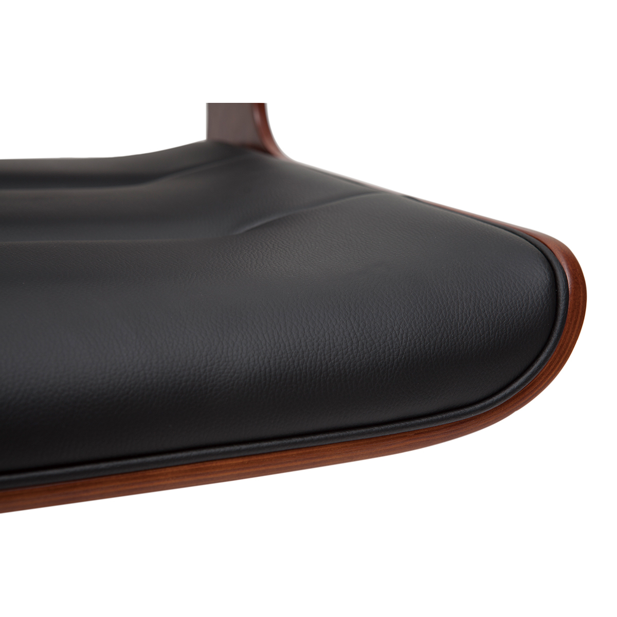 Chaise de bureau à roulettes design ARAMON noyer / noir, MILIBOO