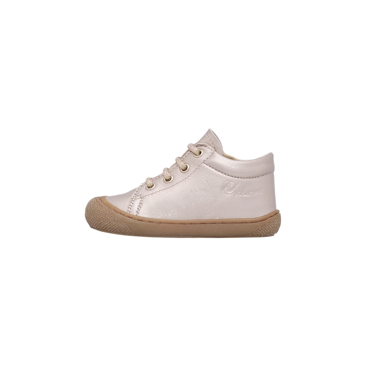 Chaussures premiers pas en cuir COCOON ZIP rose poudré-, NATURINO