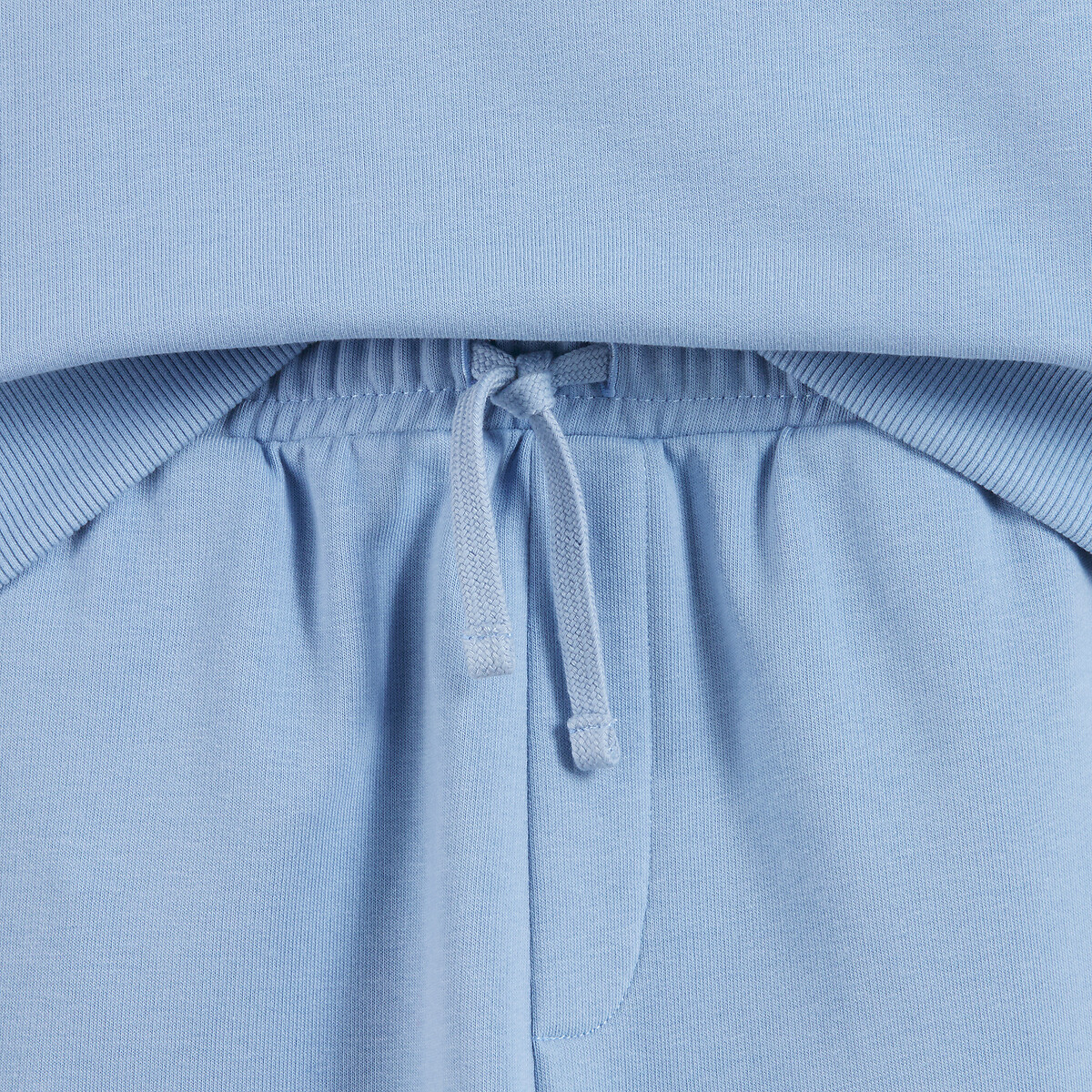 Ensemble 2 pièces en molleton, sweat col rond et pantalon de jogging bleu, LA REDOUTE COLLECTIONS