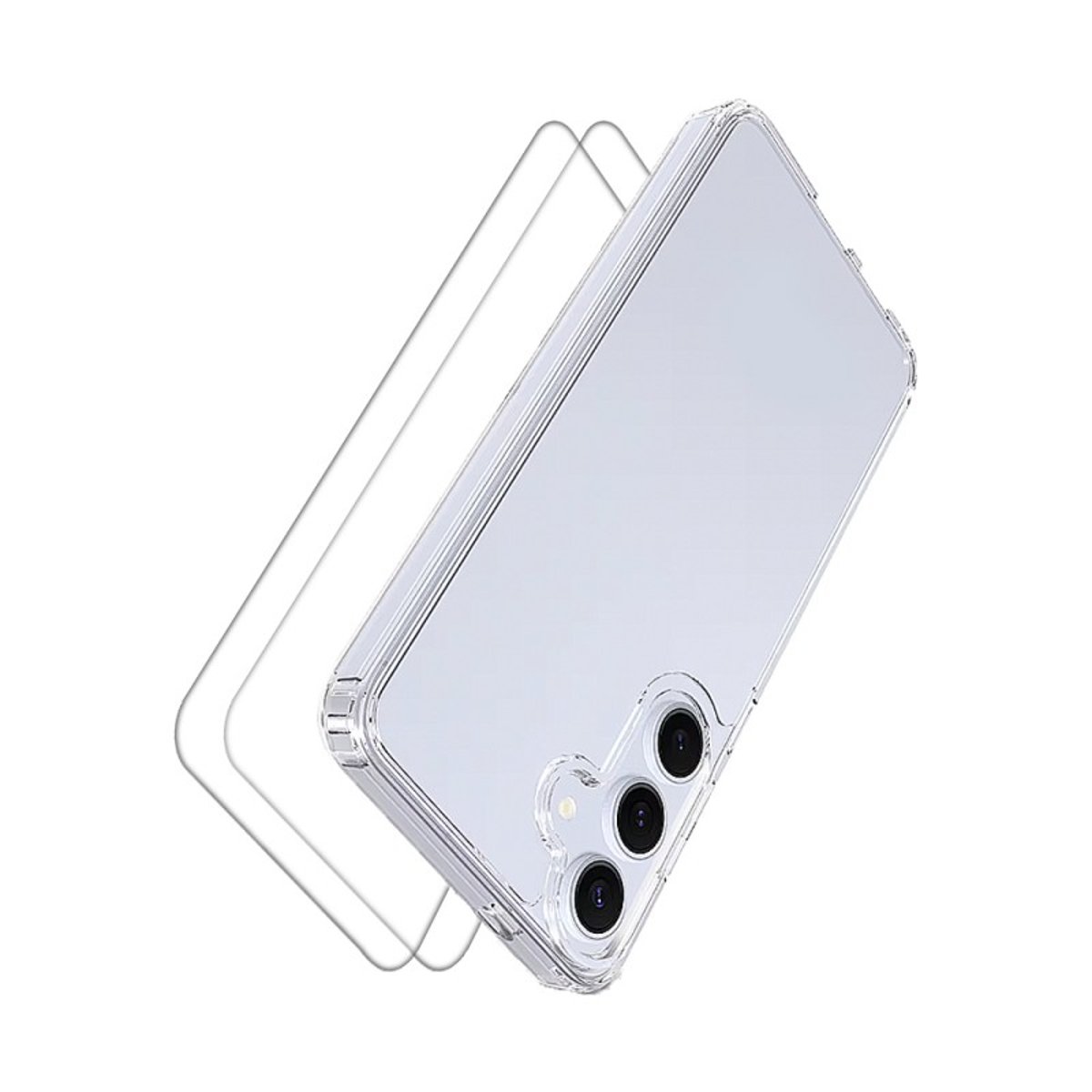 Coque Galaxy S25 + antichoc + 2 vitres transparent, EVETANE