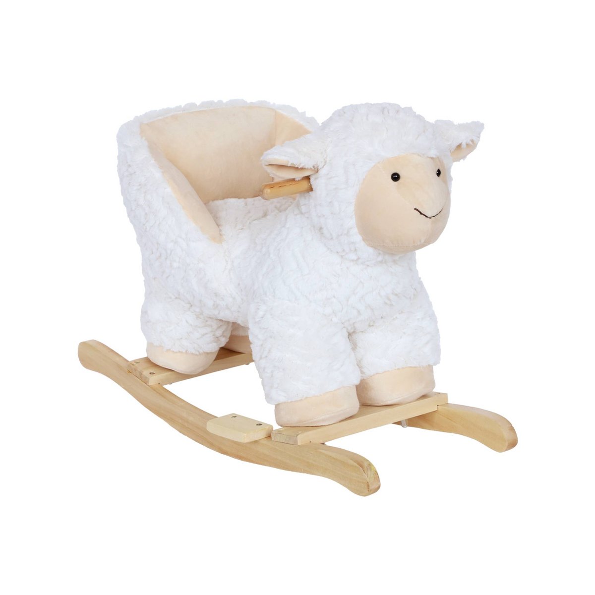 Fauteuil mouton à bascule pour enfant MAROA blanc, SWEEEK