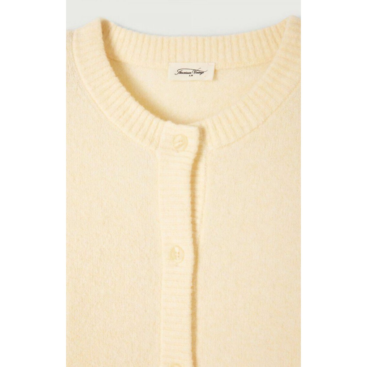 Cardigan maniche lunghe girocollo DAMSVILLE beige chiaro, AMERICAN VINTAGE