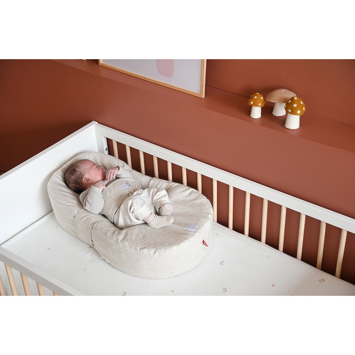 Cocon ergonomique bébé COCOONABABY lin, RED CASTLE