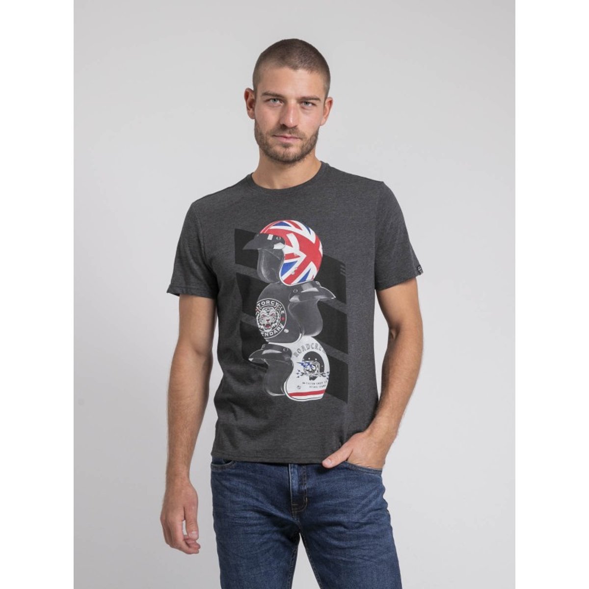T-shirt Col Rond Pur Coton Joakim gris, RITCHIE
