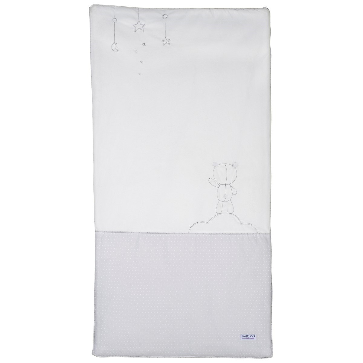 Edredon pour Lit en coton blanc/gris, SAUTHON