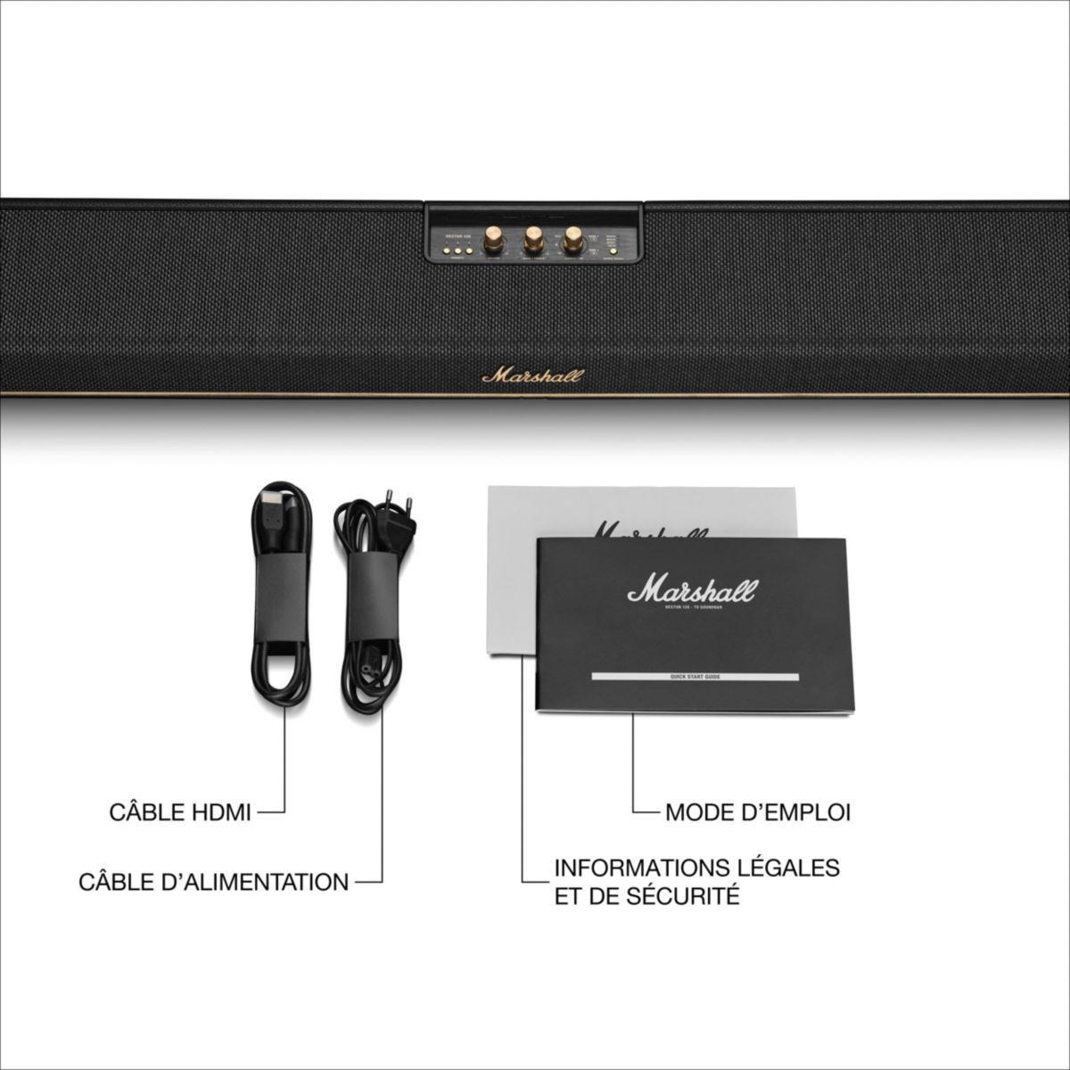 Barre de son HESTON 120 Noire noir, MARSHALL